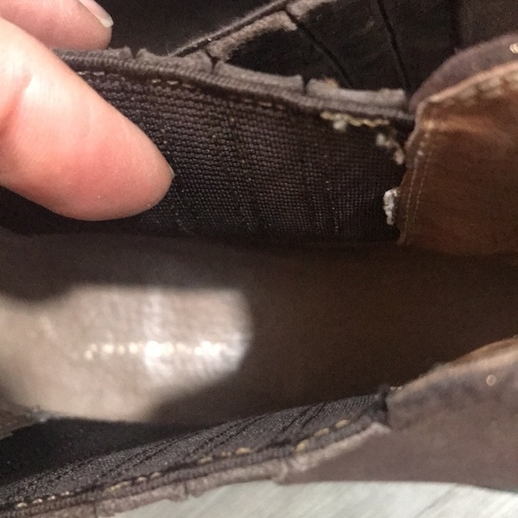 Anthropologie Brown Metalic Chelsea Slip On Boots     size 11M - Picture 3 of 9